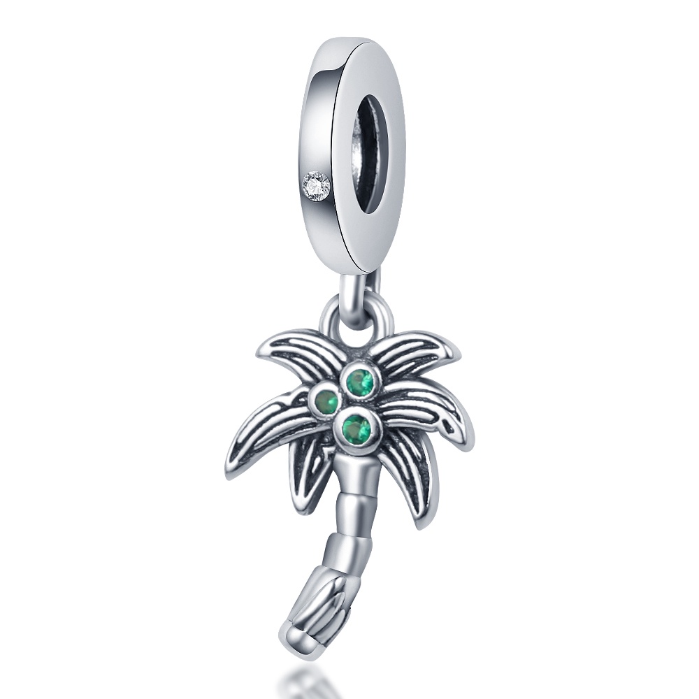 Phù Hợp Mặt Dây Chuyền Bạc 925 Đính Hạt Màu Đen Sưu Tập DIY Cho Nữ