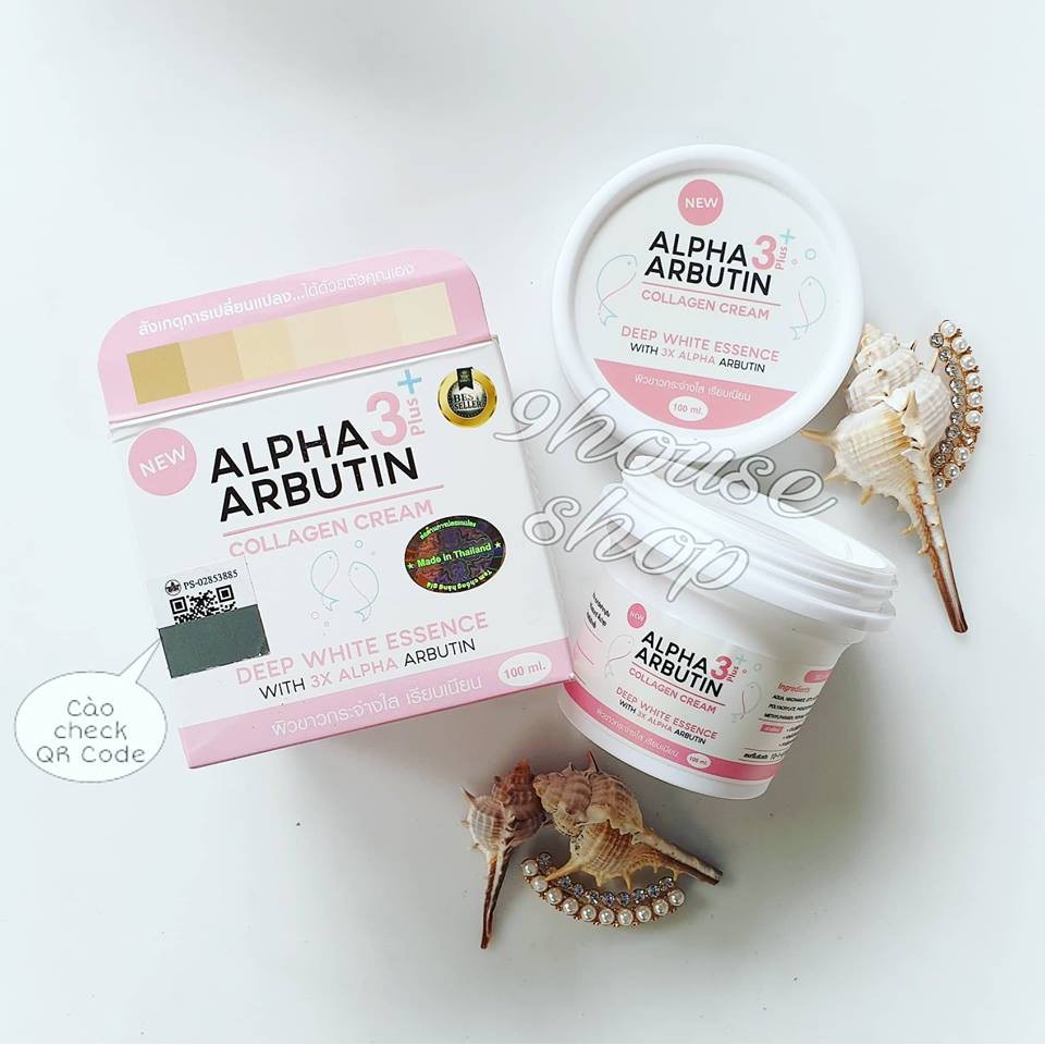 Hủ Kem body trắng da Alpha Arbutin Cream 3+ Plus 100ml Thái Lan