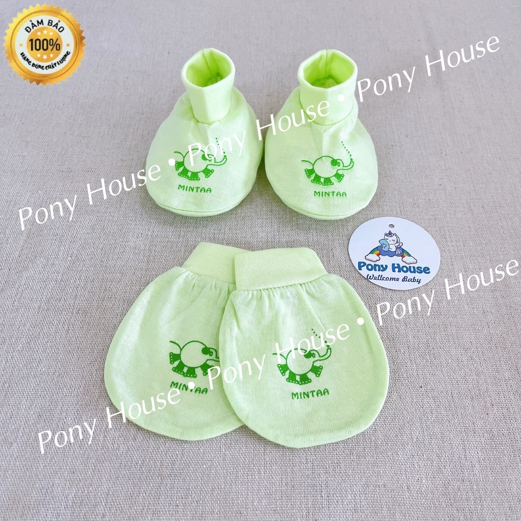 Bao Tay Chân Mintaa Cotton Mềm Dạng Ống Bo Dày Dặn Cho Bé Sơ Sinh (Loại 1)