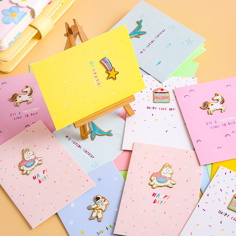 thiệp chúc mừng ba chiều họa tiết dễ thương