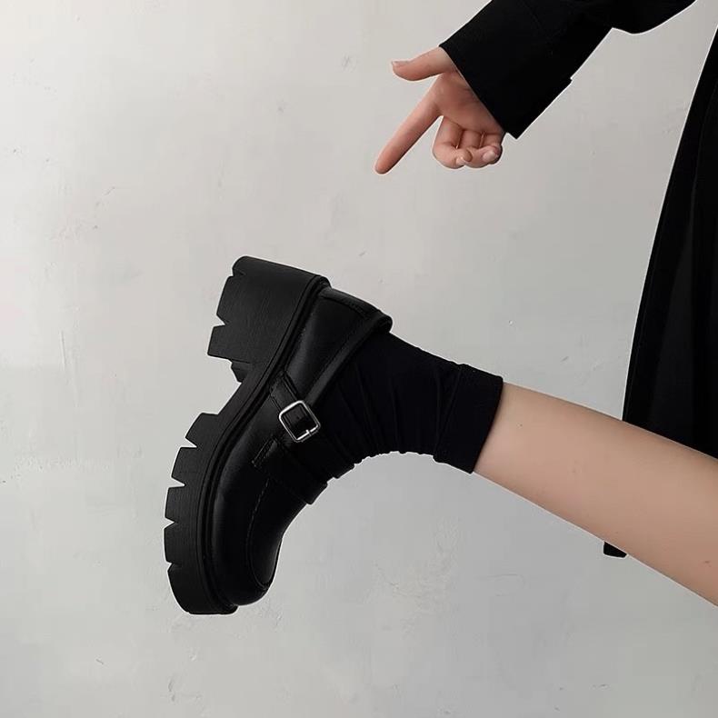 Boot Nữ 👢Freeship👢Giày Lolita Đế 5 Phân Khoá Ngang QC chất đẹp
