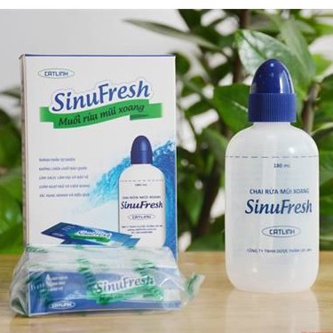 Bình rửa mũi CÁT LINH SinuFresh kèm 10 gói Muối hàng chính hãng