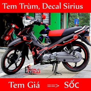 Tem trùm sirius đen nhám ô tròn đỏ