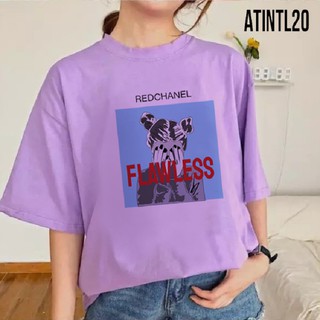 [MẪU MỚI] ÁO THUN NAM NỮ FREESIZE TAY LỠ IN CHỮ FLAWLESS VÀ HÌN CÔ GÁI DỄ THƯƠNG  ĐỦ MÀU  - ATINTL20
