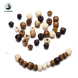 100 Cái / gói Hạt Gỗ Hạt Nâu Miếng Đệm Hạt DIY Vòng Cổ Đính Hạt Vòng Tay
