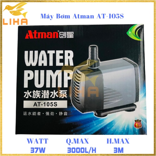 Máy Bơm Atman AT 101S | 102S | 103S | 104S | AT105S - Máy Bơm Êm Ái Tiết Kiệm Điện Cho Bể Cá Cảnh, Thuỷ Sinh