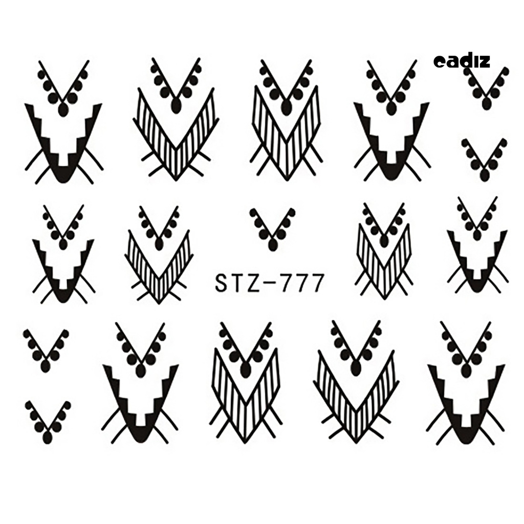 Nhãn Dán Móng Màu Đen Đơn Giản Lâu Trôi Thời Trang