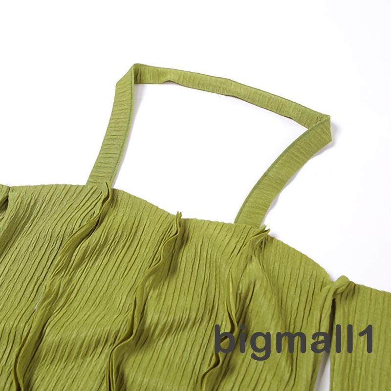 Áo Thun Dài Tay Cổ Thuyền Hở Rốn Thời Trang Nữ Tính