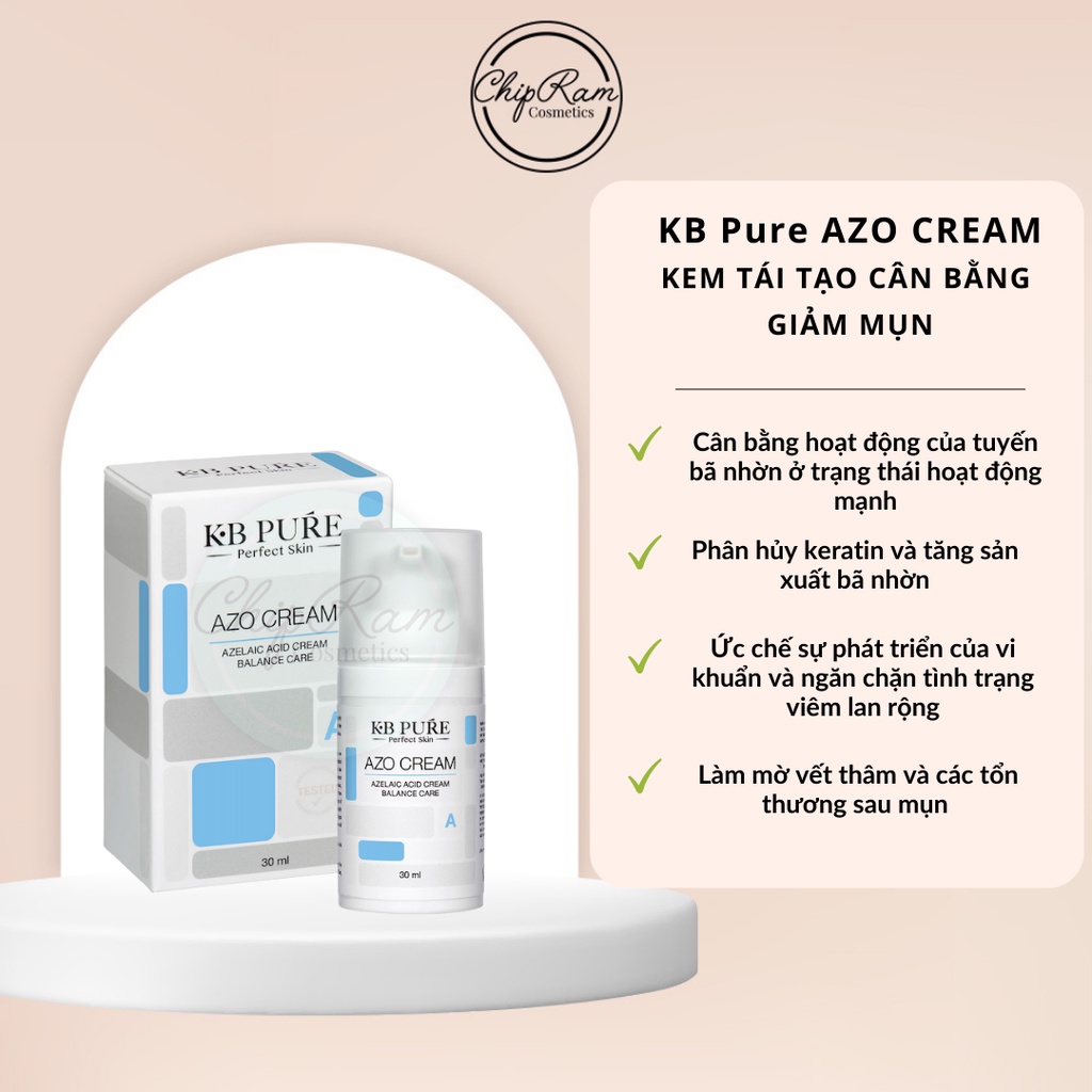 KB PU.RE A.Z.O CREAM KEM TÁI TẠO CÂN BẰNG GIẢM M.ỤN
