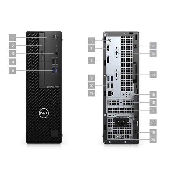 Máy tính để bàn Dell Optiplex 3080SFF-10500- Fedora Chính hãng | BigBuy360 - bigbuy360.vn