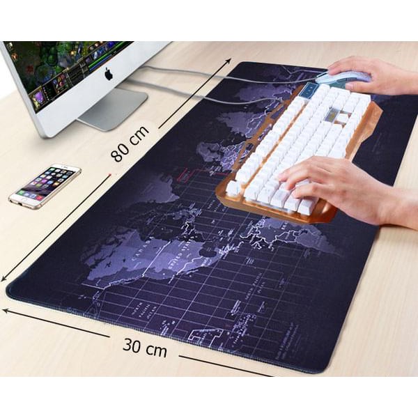 Tấm lót chuột, bàn di chuột mousepad dài chữ nhật siêu lớn mẫu ngẫu nhiên giảm ma sát, hình ảnh sinh động