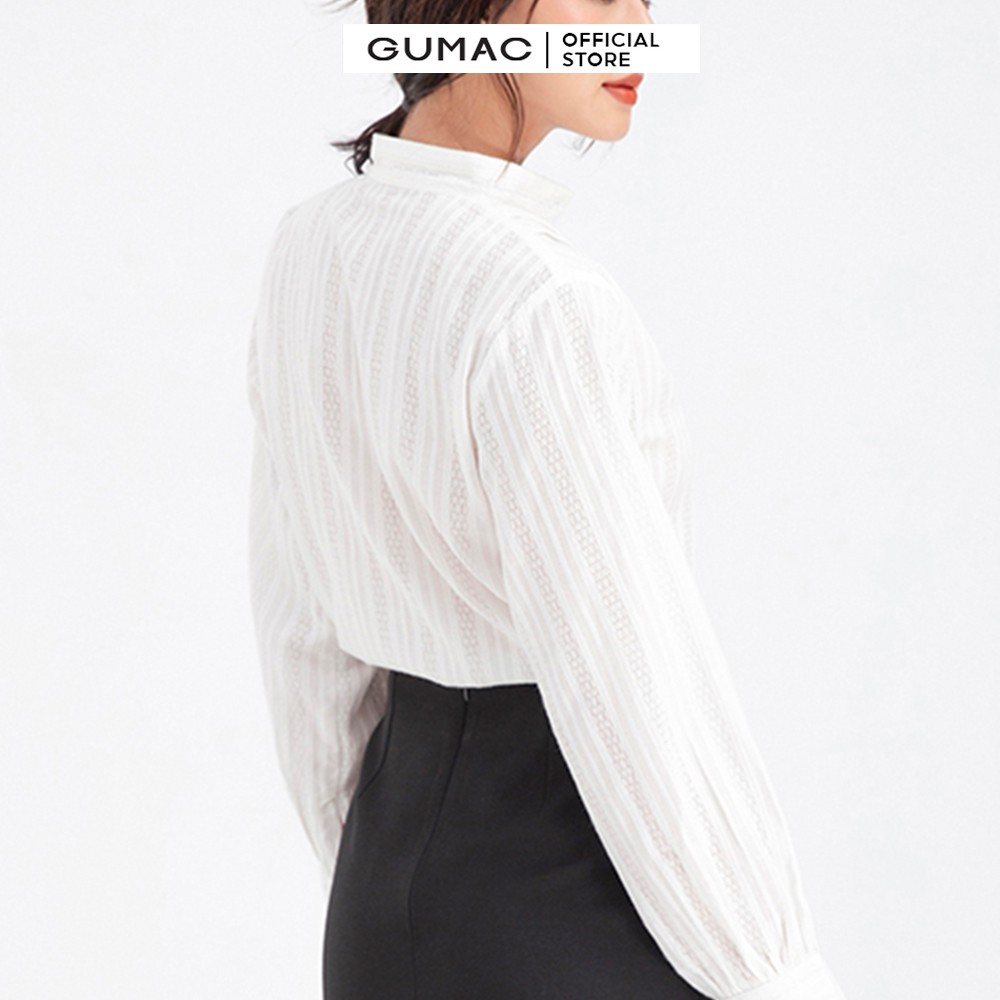 [Mã WABRGM11 giảm 10% đơn 250K] Áo sơ mi nữ xếp ly tay dài GUMAC AB640 | BigBuy360 - bigbuy360.vn