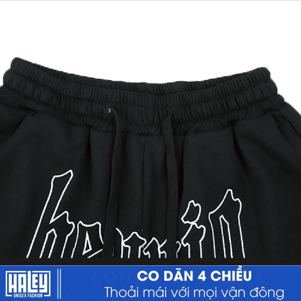 Quần Short Đùi Mã QD19 Thể Thao Nam Nữ HALEY Chất Da Cá Unisex Thoáng Mát Ulzzang Cá tính Năng động