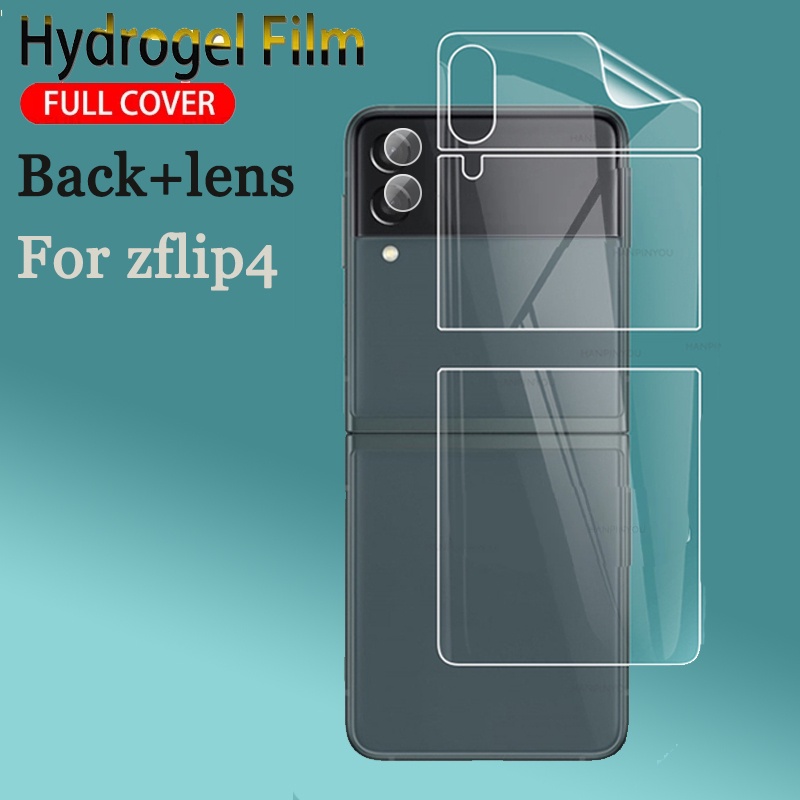 2-in-1 Back Protector Hydrogel Soft Film + camera lens film for samsung galaxy z flip 4 zflip4