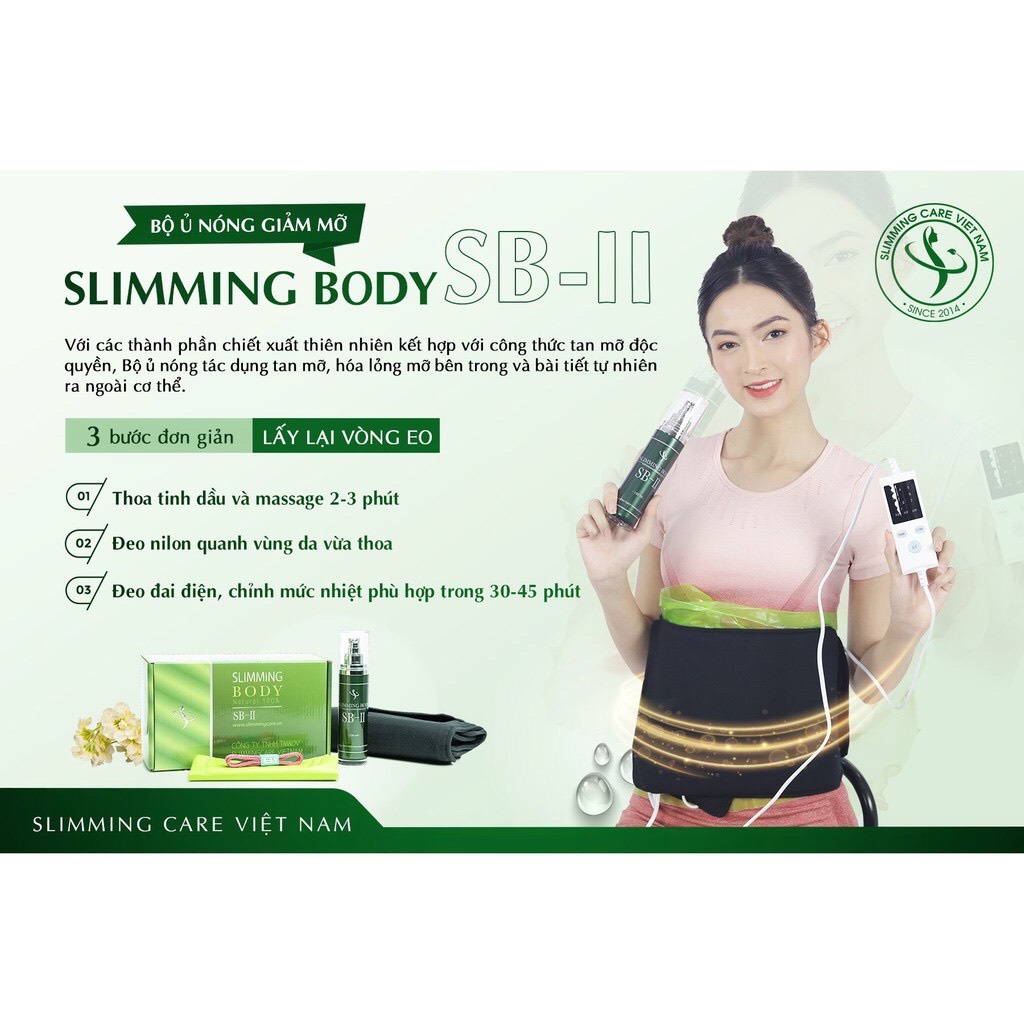 Bộ Đai Ủ Quấn Nóng Tan Mỡ Slimming Body Chính Hãng Giúp Thải Mỡ Bụng Mỡ Thừa Định Hình Eo Nhanh Về Dáng Cho Mẹ Sau Sinh