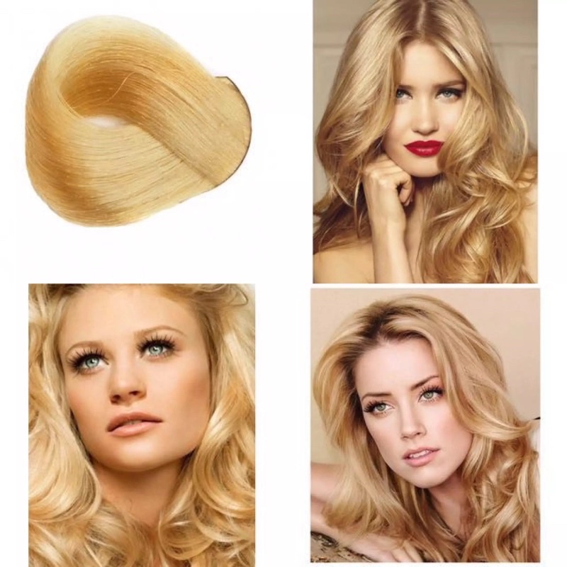 Thuốc Kem Nhuộm Tóc Màu 10/0 Vàng Sáng Nhất Lightest Blonde Hair Dye Cream 100ml Kèm Trợ Oxy