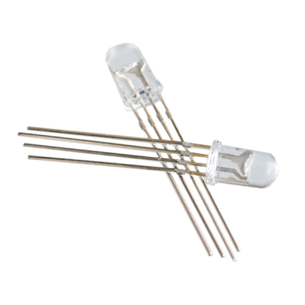 Set 10 đèn LED RGB RGB điốt ba màu phát quang khuếch tán f5 cỡ 5mm