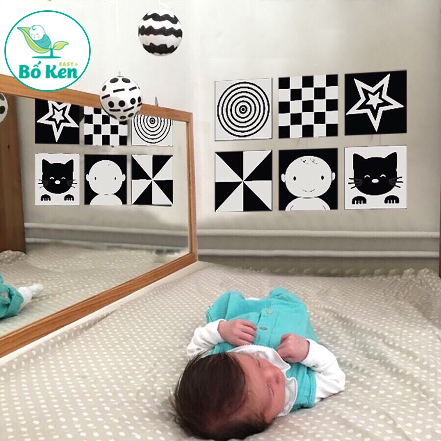 Bộ Thẻ Kích Thích Thị Giác Giúp Bé Phát triển Toàn Diện - Chuẩn Phương Pháp Montessori - Lalala baby Tủ Sách Shop Bố Ken