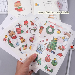 Set 6 Tờ Sticker Dán Trang Trí Phong Cách Giáng Sinh