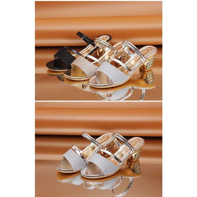 Xăng đan ánh nhũ dễ thương dành cho nữ