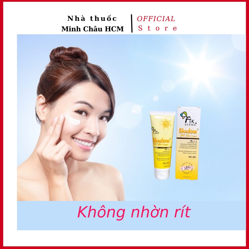 Kem chống nắng fixderma, dưỡng trắng an toàn dùng cho mọi loại da như da dầu, da khô, da nhạy cảm kể cả da em bé