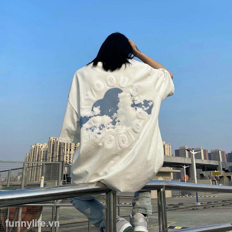 2021Original national tide high street t-shirt design sense niche oversize American couple Ma Siwei short-sleeved female ins tide brand
