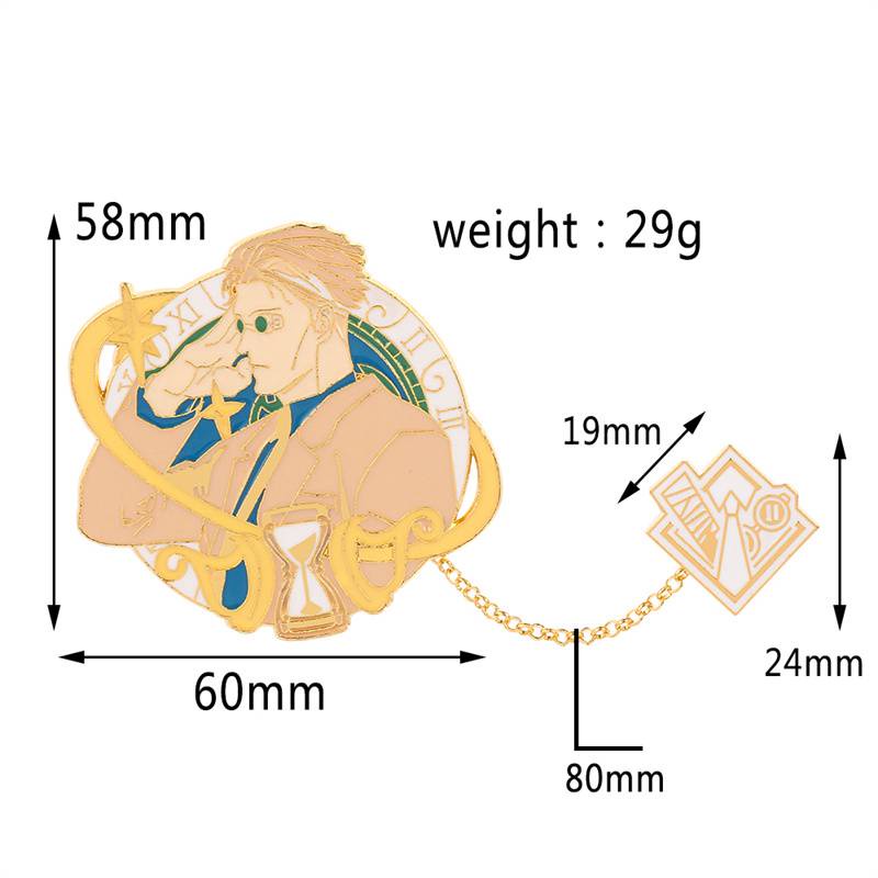 Ghim cài kiểu dáng hoạt hình dễ thương bằng kim loại New Japanese Anime Icons Jujutsu Kaisen Enamel Pin Brooches clothes Backpack Collar Badge Lapel Pin Jewelry Gifts Nanami Kento Inumaki Toge Ryoumen Sukuna