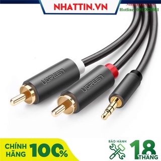 Cáp dữ liệu av 3.5mm sang 2rca truyền âm thanh dài 15m ugreen 60834 cao cấp - phân phối chính hãng
