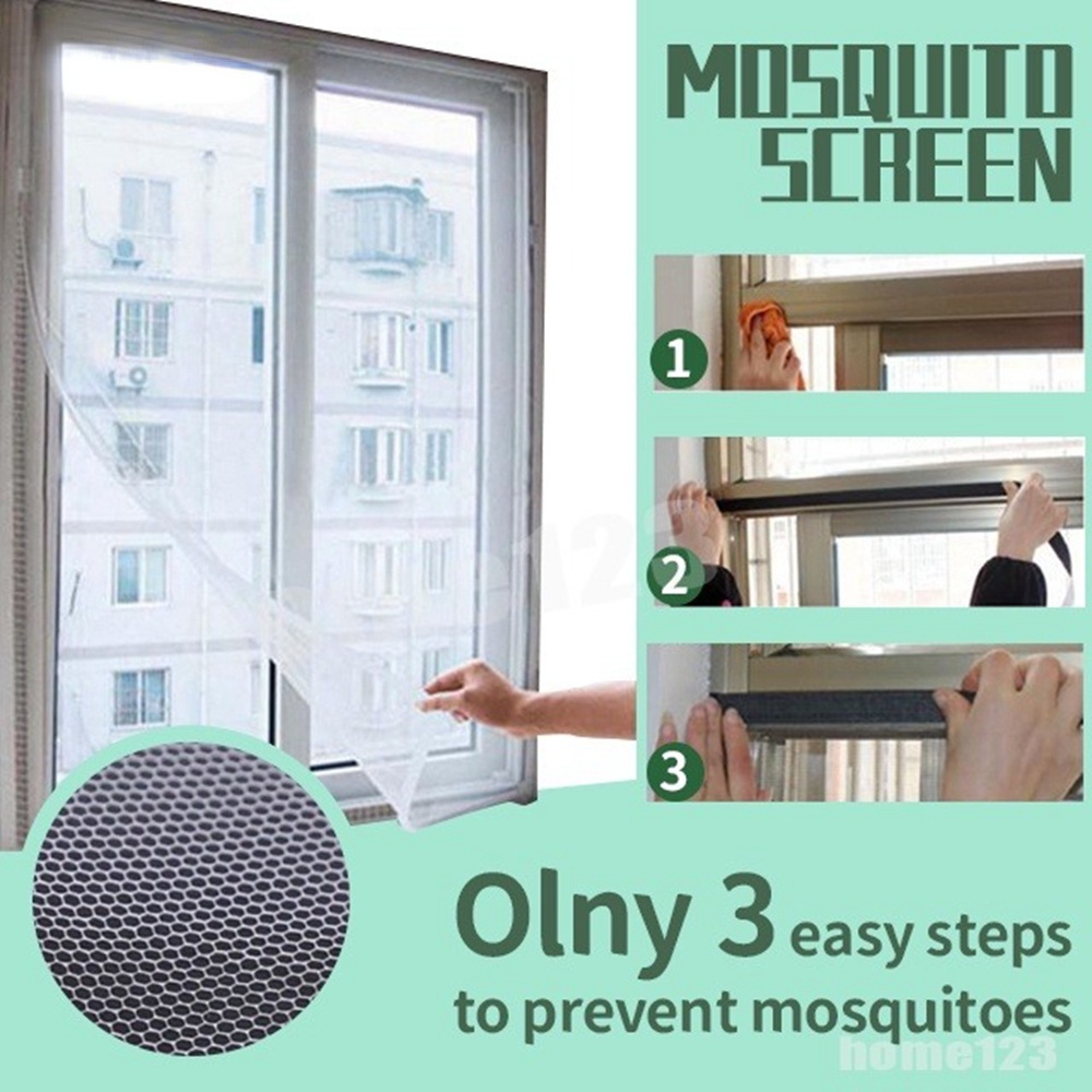 Rèm Cửa Sổ Chống Muỗi Tự Dính Có Thể Cắt Dán DIY Đơn Giản Mùa Hè Dành Cho Gia Đình