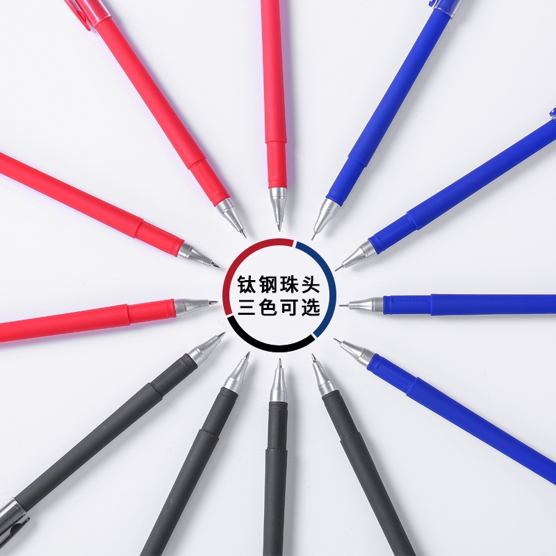 Set 5 Bút Mực Gel Ngòi 0.5mm Màu Đen / Xanh / Đỏ Đơn Giản