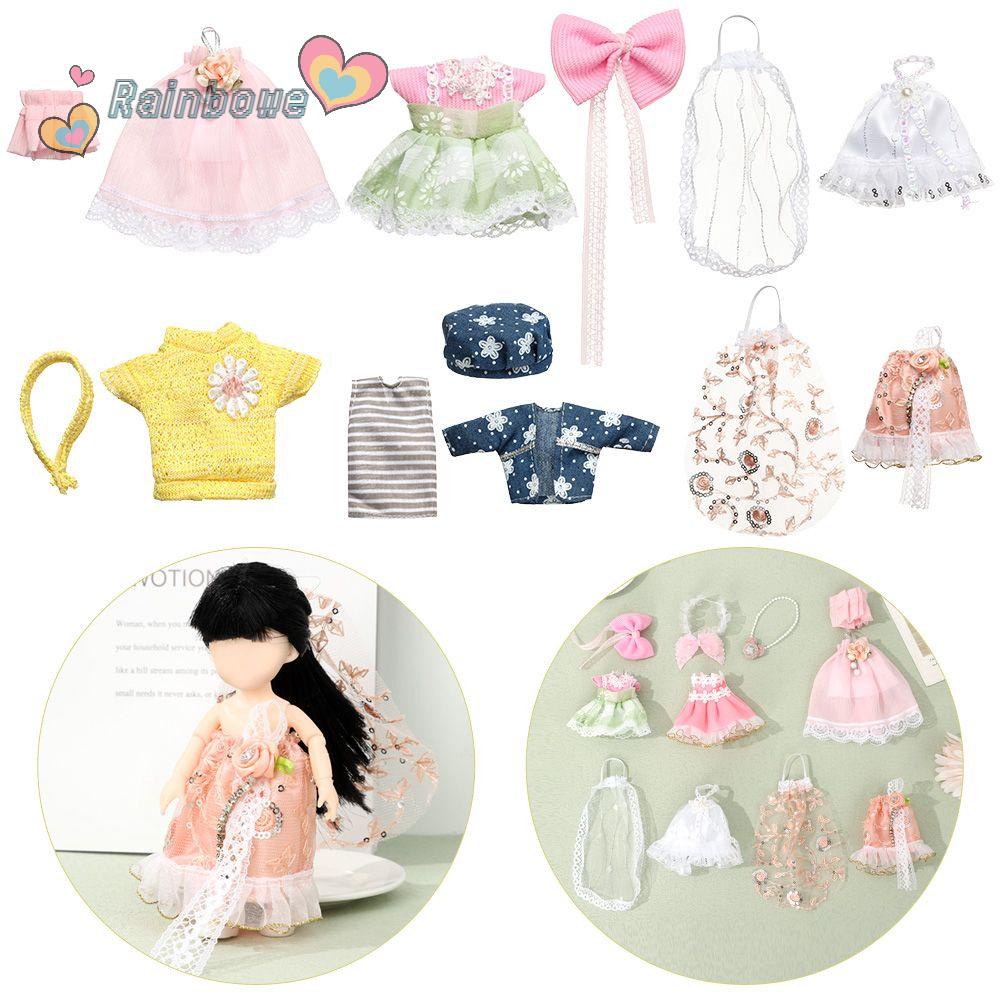 Vải Ren Màu Cầu Vồng 1/8 Bjd 16~17cm Làm Đầm Búp Bê Đồ Chơi DIY