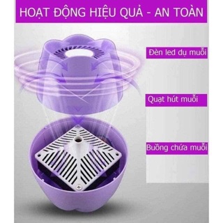 ĐÈN BẮT MUỖI HOA SEN XINH XẮN