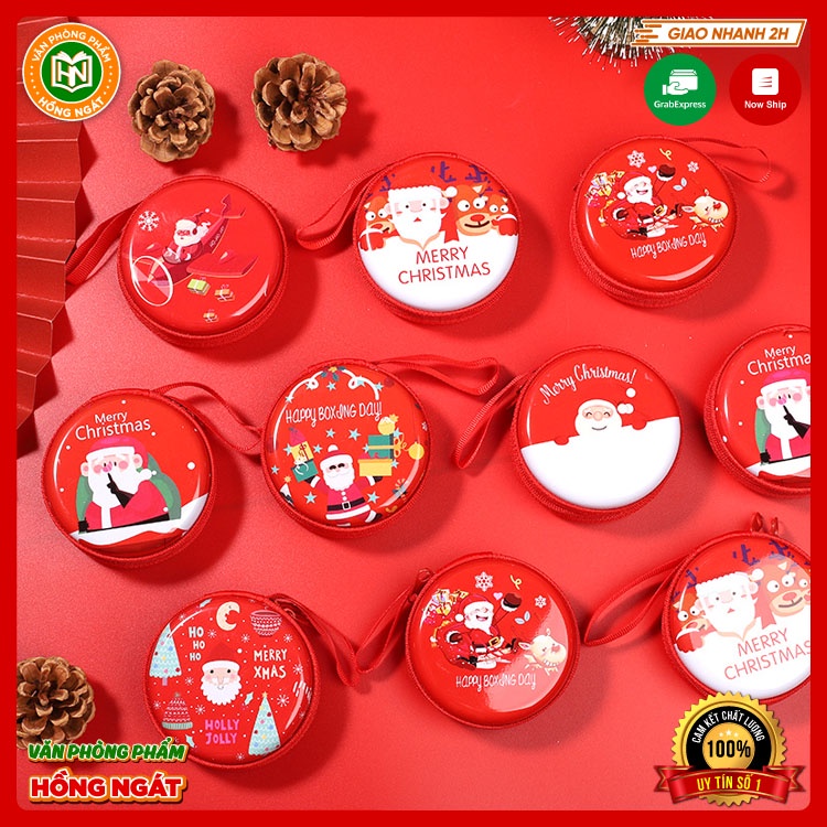 Hộp đựng mini hình giáng sinh nhỏ gọn nhiều màu sắc đẹp mắt làm quà noel cho bé N022