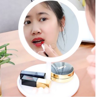 [Freeship] Gương Để Bàn Trang Điểm Có Đèn Led Cảm Ứng 3 Chế Độ Ánh Sáng Gương MakeUp