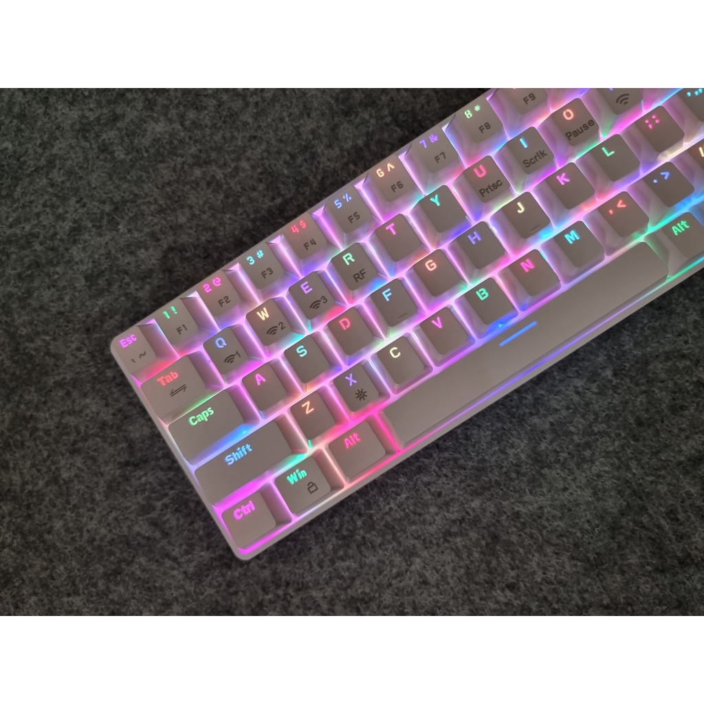 Bàn phím cơ Ajazz K685T White Hotswap Bluetooth 5.0 - Hàng chính hãng