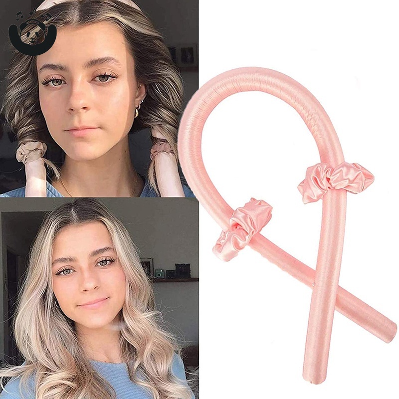HSU 100% Silk Hair Curler Heatless Curling Ribbon Soft Headband Wave Formers Hair Curlers DIY Hair S
