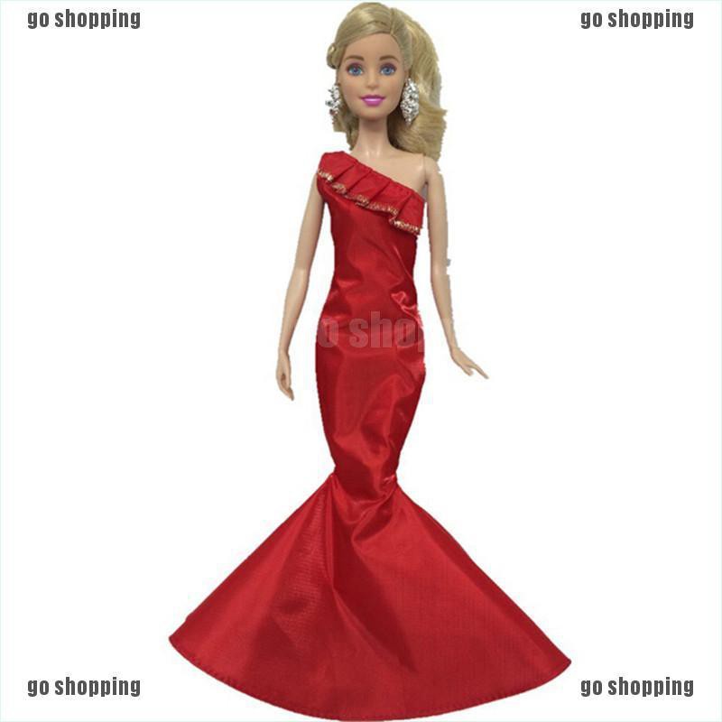 {go shopping}Fashion Ruffle Wedding Party Gown Mermaid Dresses Clothes For Doll Gift