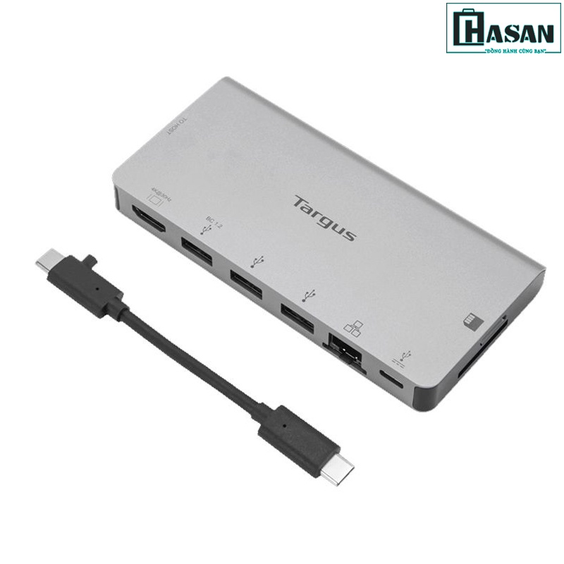 Cổng chuyển chính hãng TARGUS 8 in 1 USB-C Docking Station với cáp USB-C có thể tháo rời - DOCK414