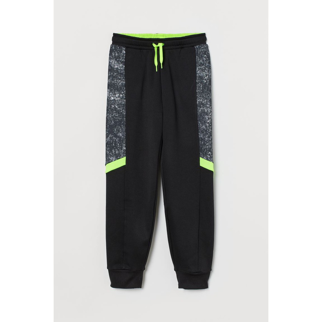 Quần nỉ jogger đen HM H&amp;M sz 4-6, 6-8y_hàng chính hãng authentic
