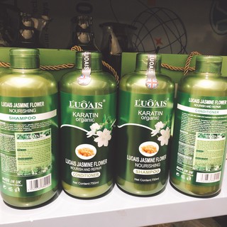 [FreeShip – Chính Hãng] Bộ gội xả hoa nhài LUÔ’AIS KERATIN ORGANIC  phục hồi chuyên sâu 800ml