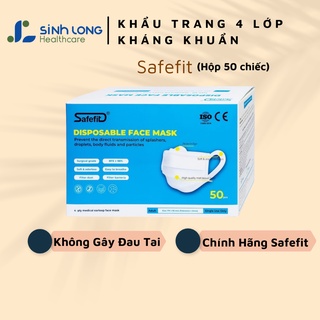 [Mã SVC-322723264937984 giảm 10% đơn 0đ] Khẩu trang Safefit quai mềm màu Xanh/ Trắng (Hàng xuất khẩu chuẩn châu Âu)