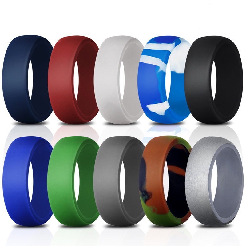 1 Chiếc Nhẫn Silicone Thể Thao Rộng 8.7mm Không Gây Dị Ứng