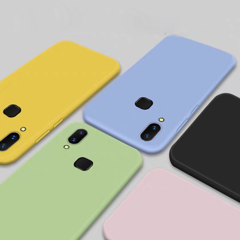 Ốp điện thoại silicon màu trơn cho Vivo Y11 2019 Y15 Y17 V17 Pro Y50 Y30 S1