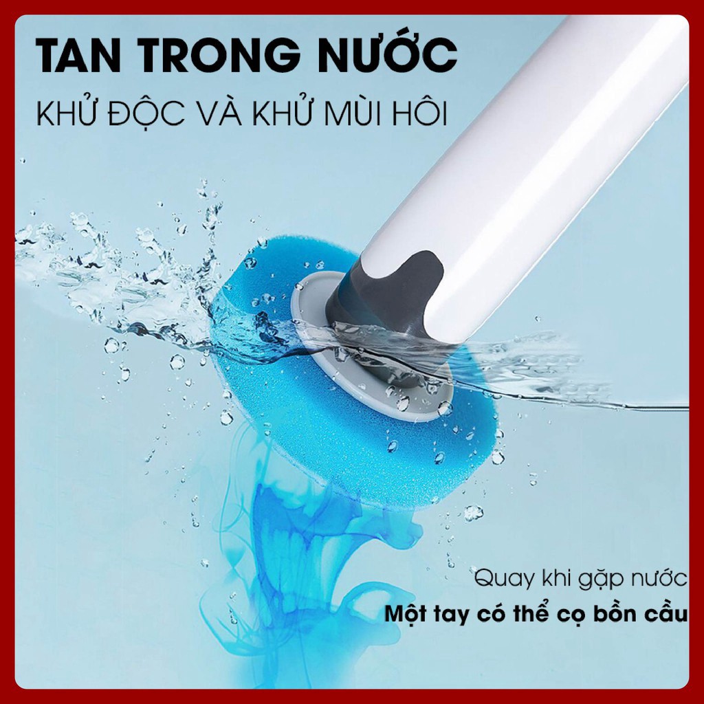 Cây chổi cọ vệ sinh thông minh dụng cụ cọ rửa nhà tắm toilet khử khuẩn dùng 1 lần - Cây cọ nhà vệ sinh gọn nhẹ sạch bẩn