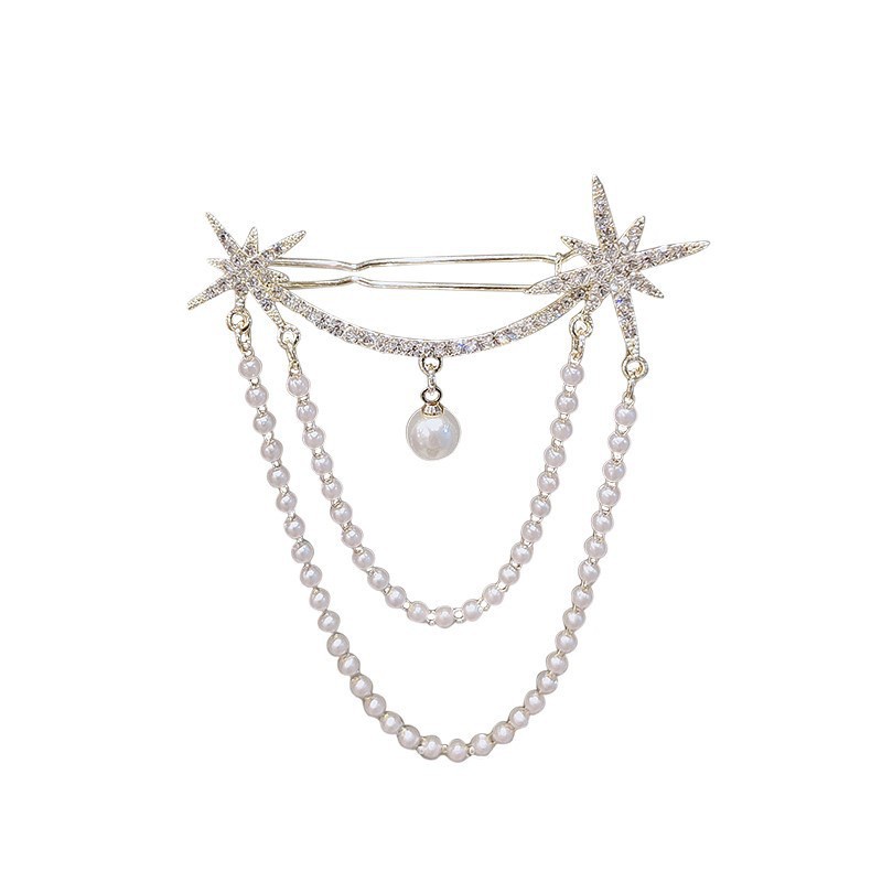 Kẹp tóc tua rua hình ngôi sao thanh lịch cho nữ