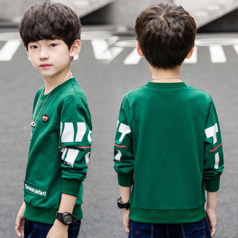 Áo nỉ thu đông da cá &quot;WORRY PER&quot; 14-45kg dành cho bé trai 4-14 tuổi. Thiết kế đẹp, vải dày dặn. B43