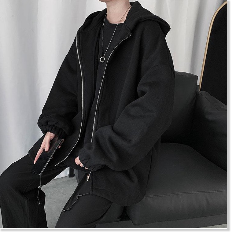 Áo khoác nam dây kéo chất nỉ from rộng đẹp