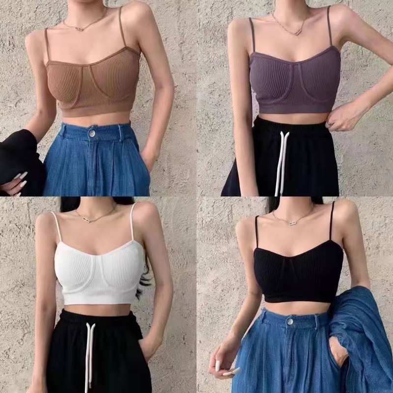 【Mizinstore】 Áo Bra Có Mút Chất Tăm Phong Cách Thể Thao Năng Động | BigBuy360 - bigbuy360.vn