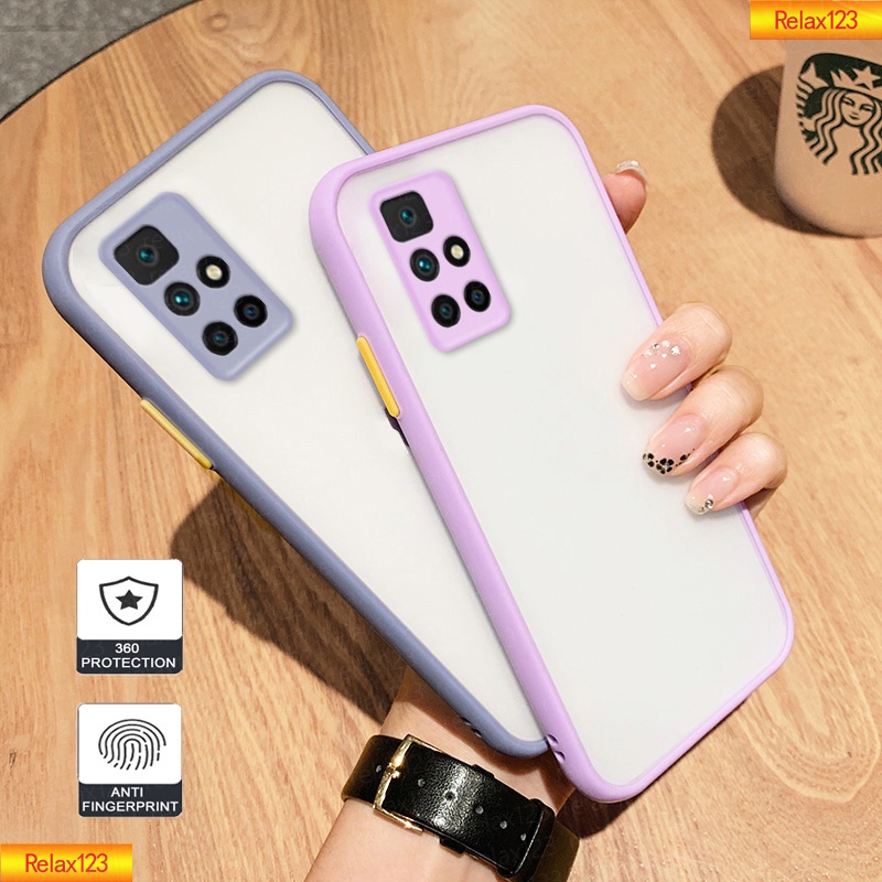 Xiaomi Redmi10 Redmi 10 Note10 Note11 Note 11 10 Pro Max 4G 5G Ốp lưng điện thoại mờ Da cảm thấy vỏ chống va đập trong suốt Bảo vệ Camera Mặt sau Vỏ mềm