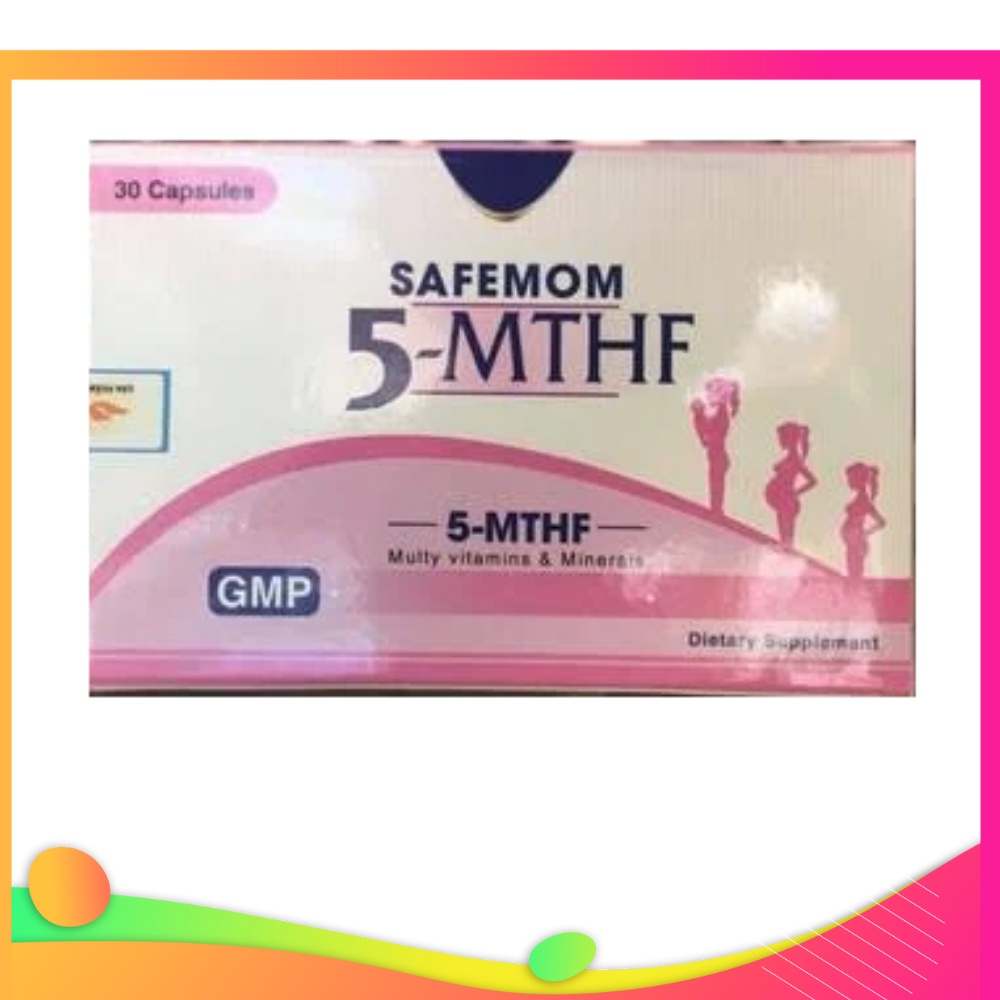 SAFEMOM 5-MTHF (30 VIÊN)- Thúc đẩy quá trình chuyển hóa tạo hồng cầu, tạo máu, giúp ổn định thai nhi, giảm sảy thai